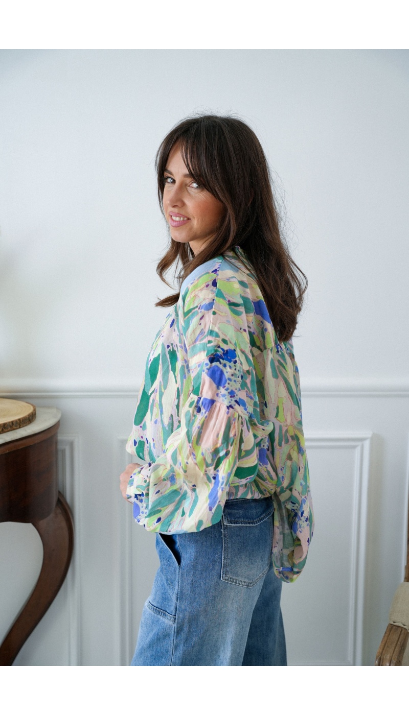 banditas IMPRI VERT CHEMISIER