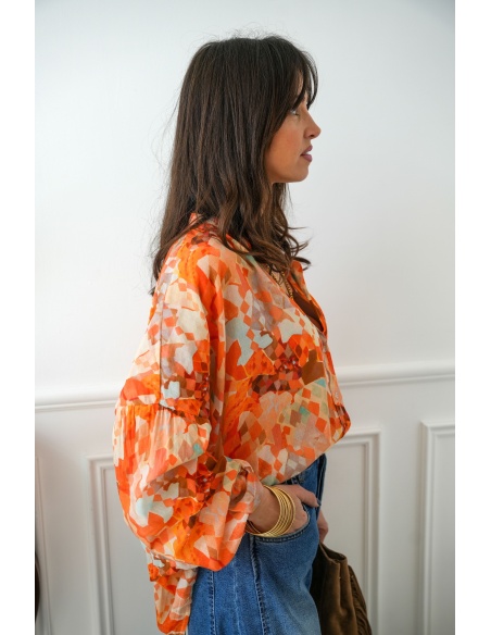 banditas IMPRI ORANGE CHEMISIER
