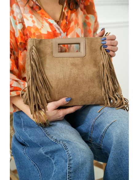jianna fashion s.l FRANGE CAMEL SAC FEMME