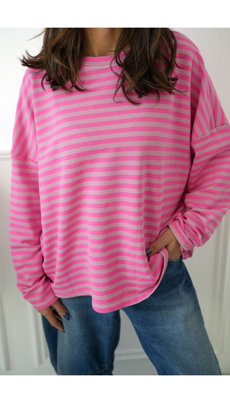 Teeshirt Marinière Rose BIARRITZ