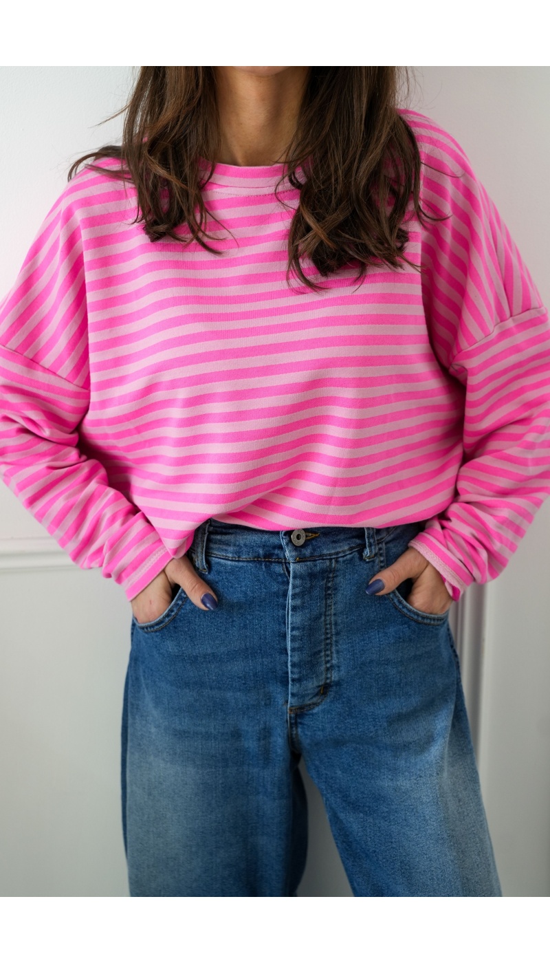 Teeshirt Marinière Rose BIARRITZ