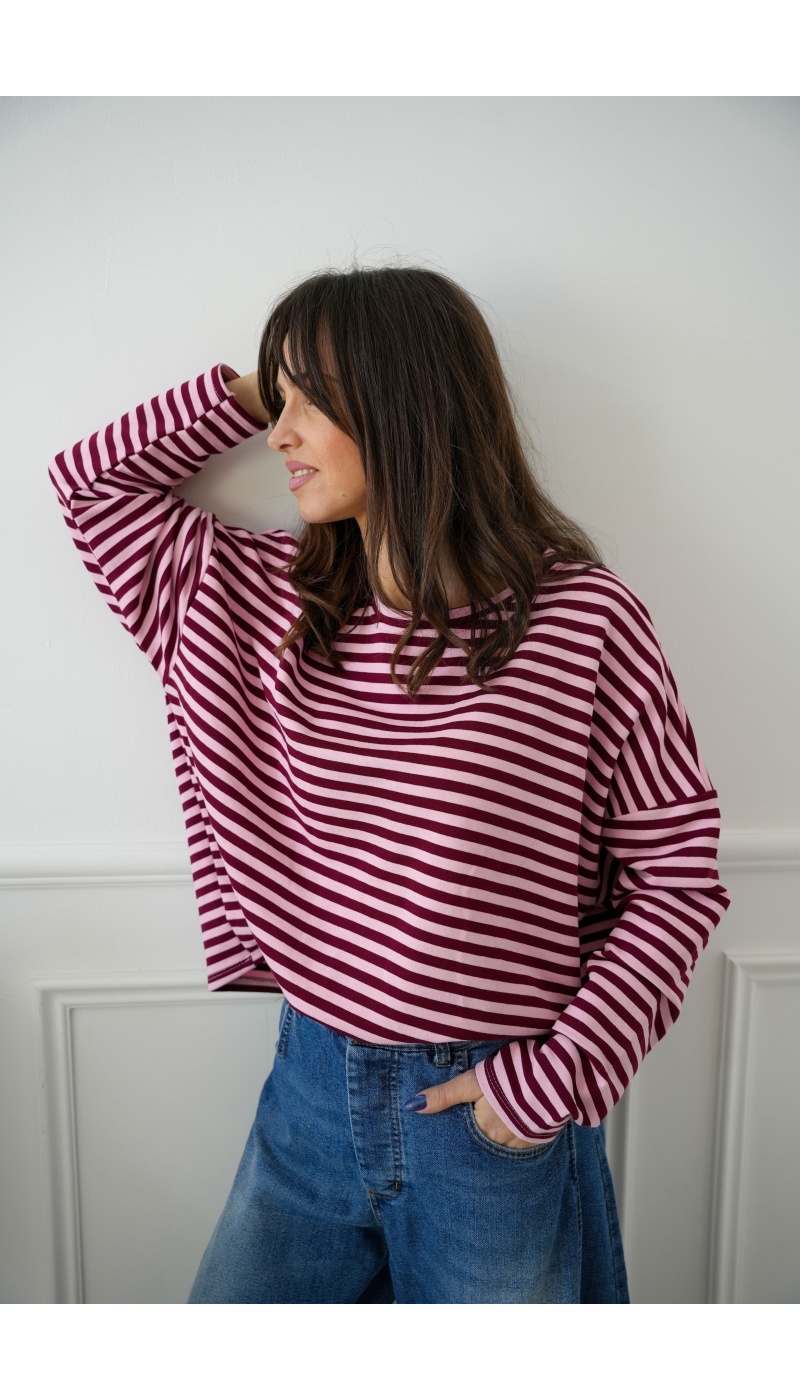 Teeshirt Marinière Bordeaux BIARRITZ