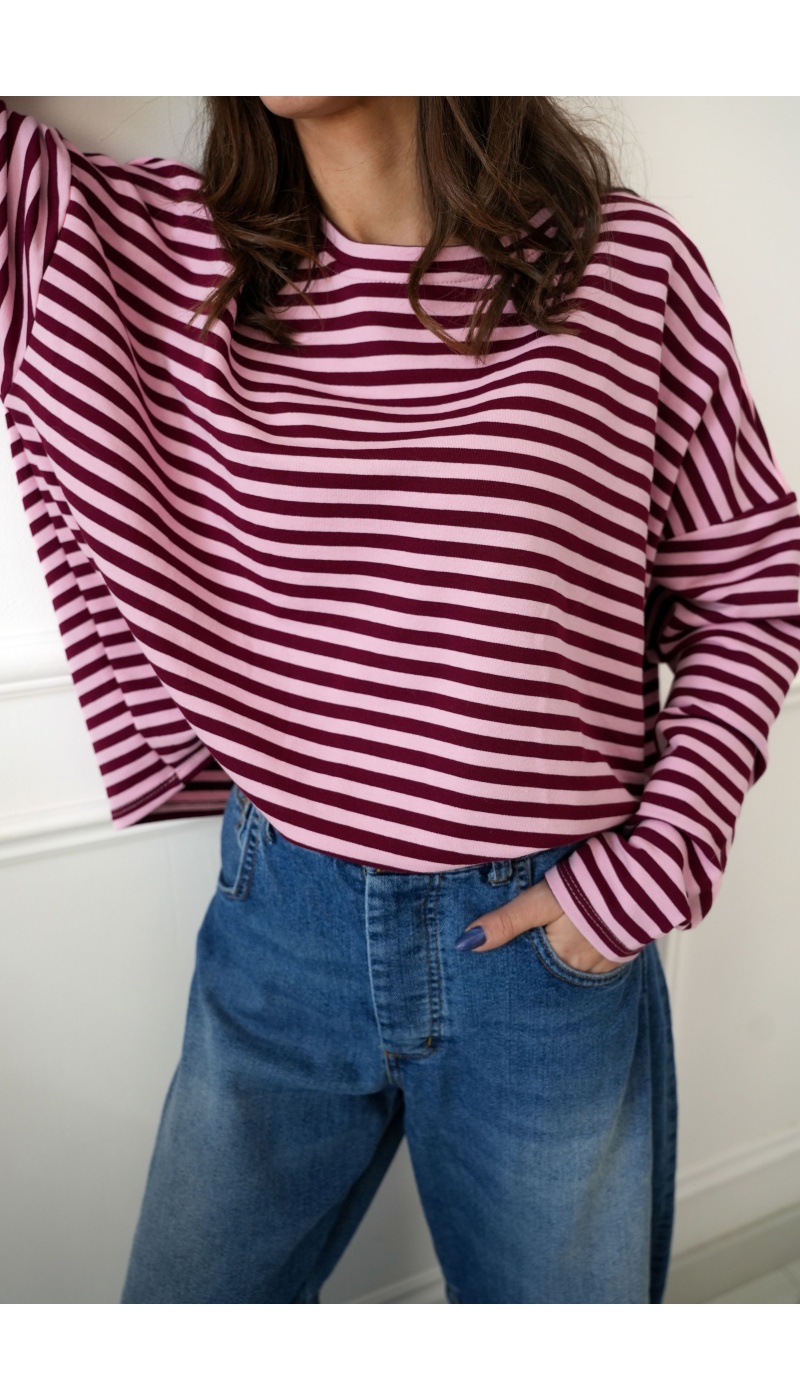 Teeshirt Marinière Bordeaux BIARRITZ