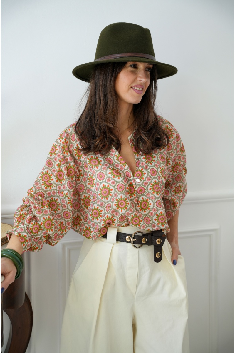 banditas FLEURS ROSE BLOUSE