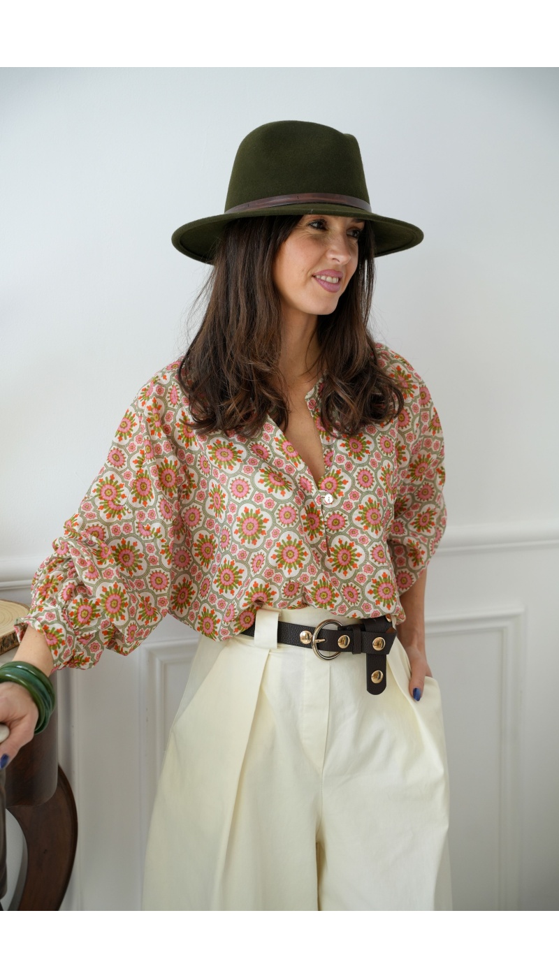 banditas FLEURS ROSE BLOUSE