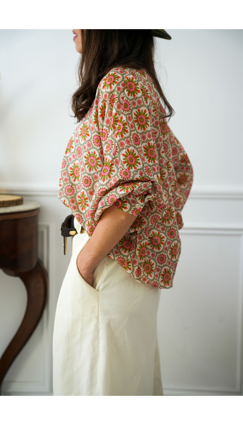 banditas FLEURS ROSE BLOUSE