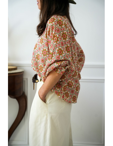 banditas FLEURS ROSE BLOUSE