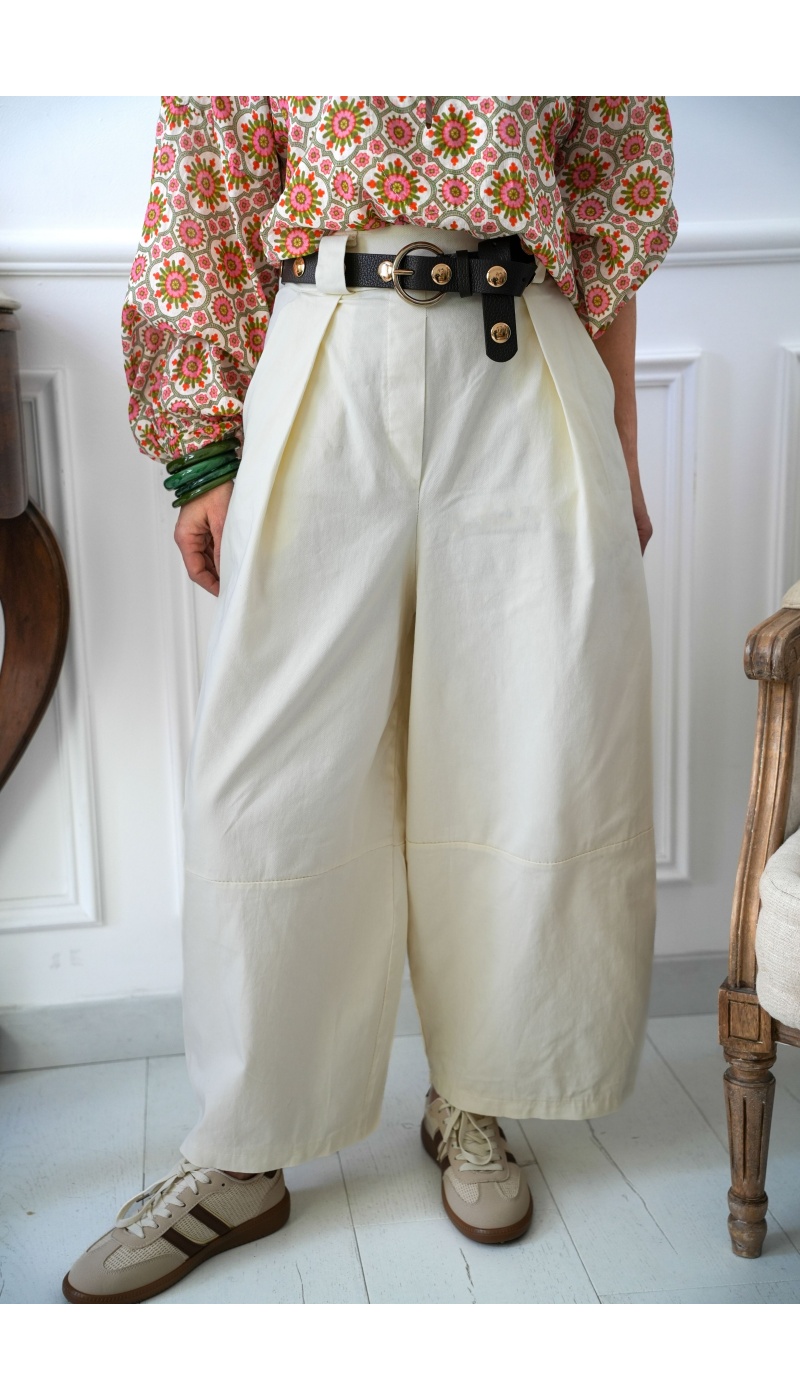 w.studio  ECRU PANTALON FEMME