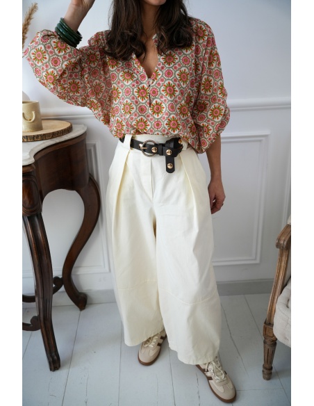 w.studio  ECRU PANTALON FEMME