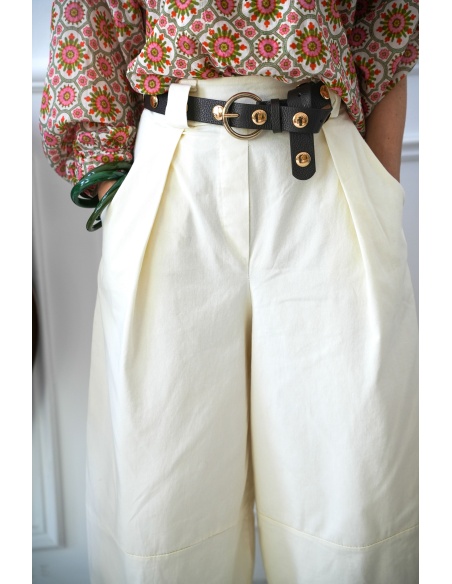 w.studio  ECRU PANTALON FEMME