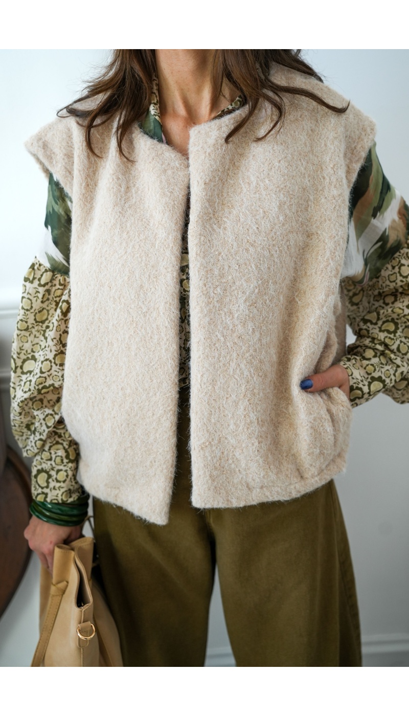 Gilet Maille Beige CLAUDIA