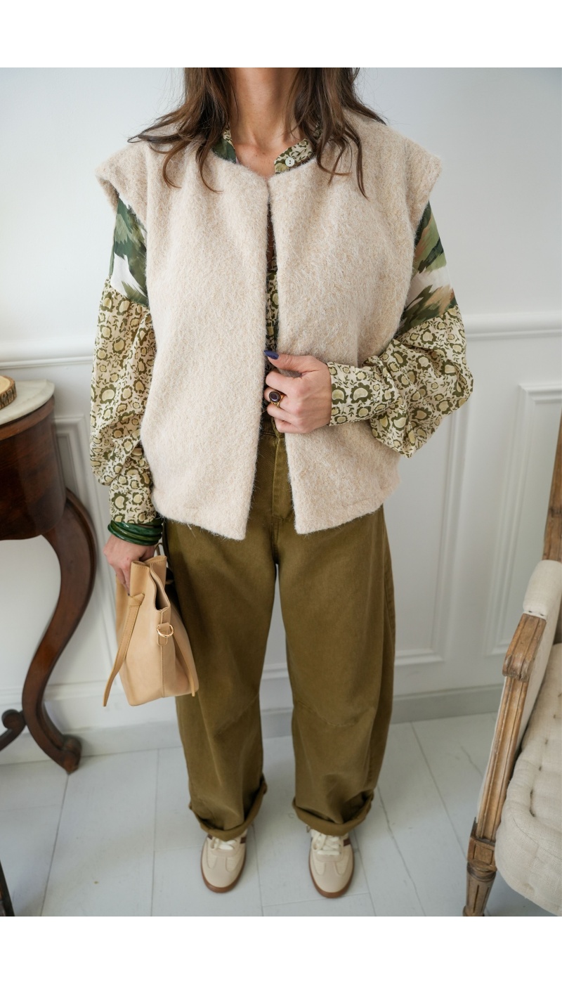 Gilet Maille Beige CLAUDIA