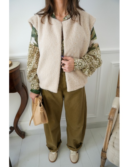 senes SANSMA ECRU GILET FEMME