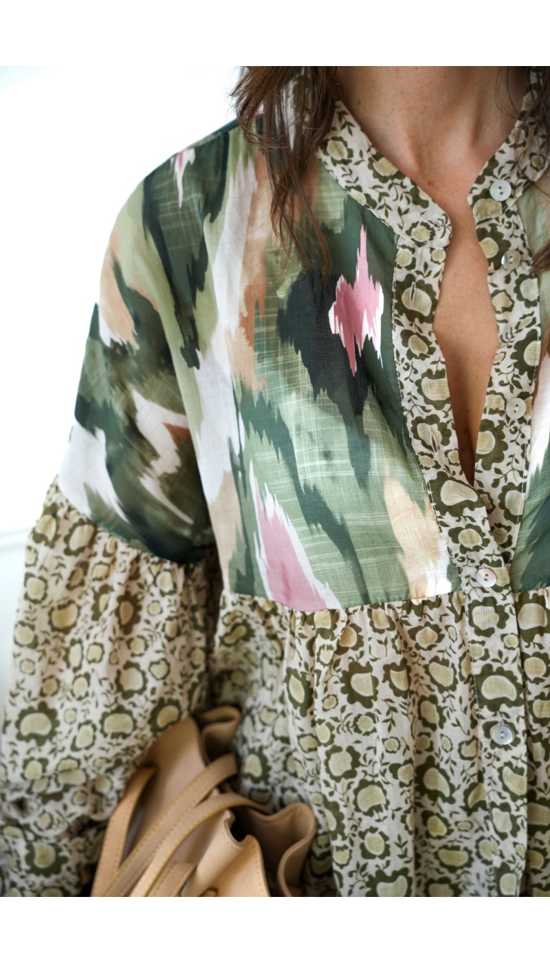 banditas IMPRI VERT CHEMISIER