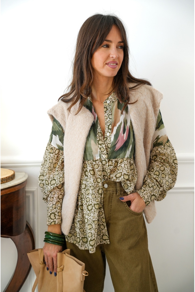 banditas IMPRI VERT CHEMISIER