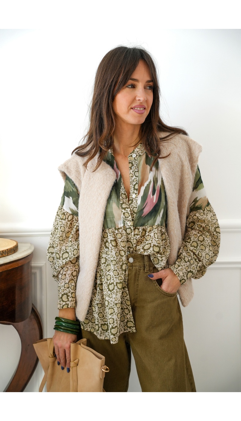 banditas IMPRI VERT CHEMISIER