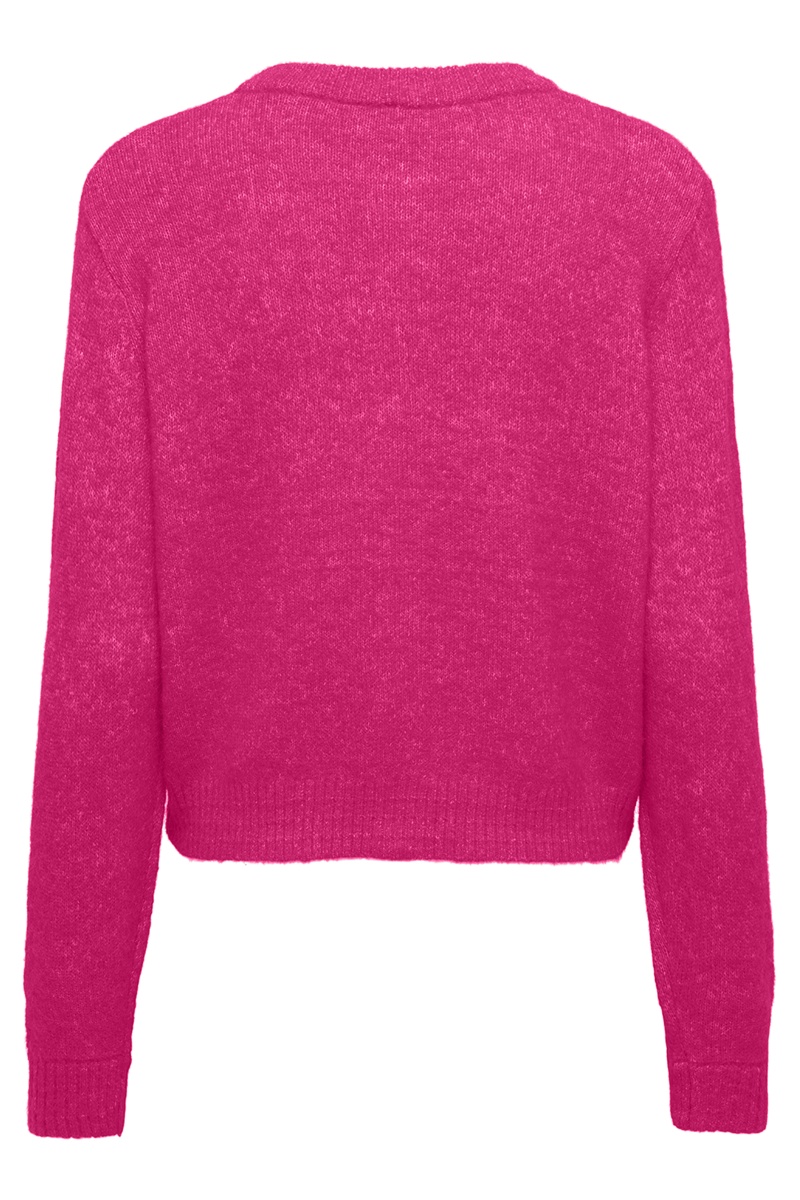 Gilet Maille Fuchsia Purple ONLAZURE 2