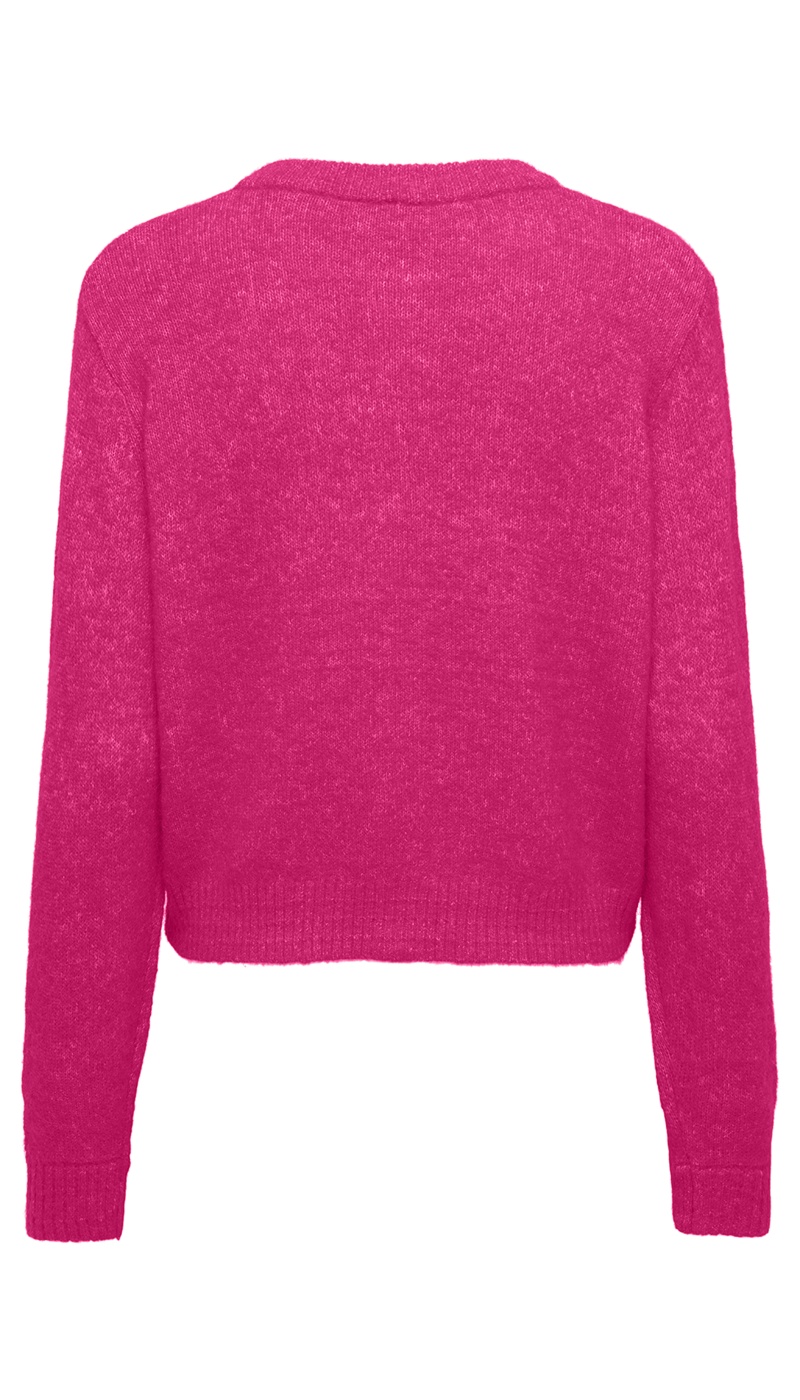 Gilet Maille Fuchsia Purple ONLAZURE