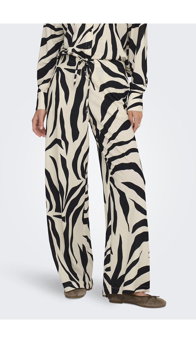 Pantalon Ecru Noir ONLSAKURA