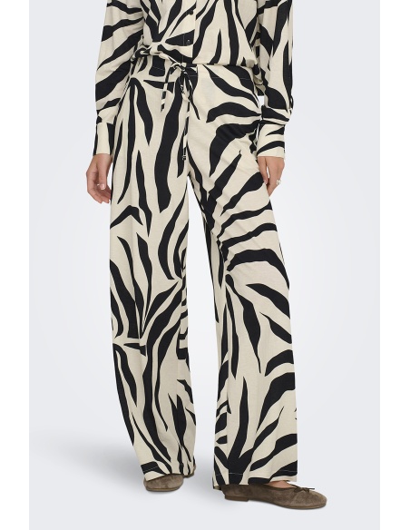 Pantalon Ecru Noir ONLSAKURA