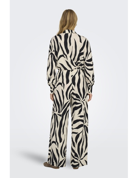 Pantalon Ecru Noir ONLSAKURA