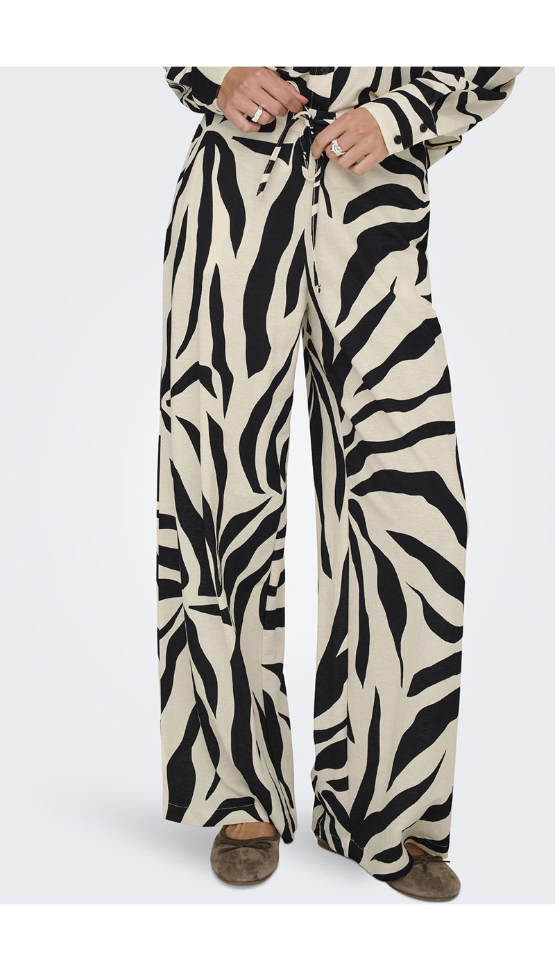 Pantalon Ecru Noir ONLSAKURA