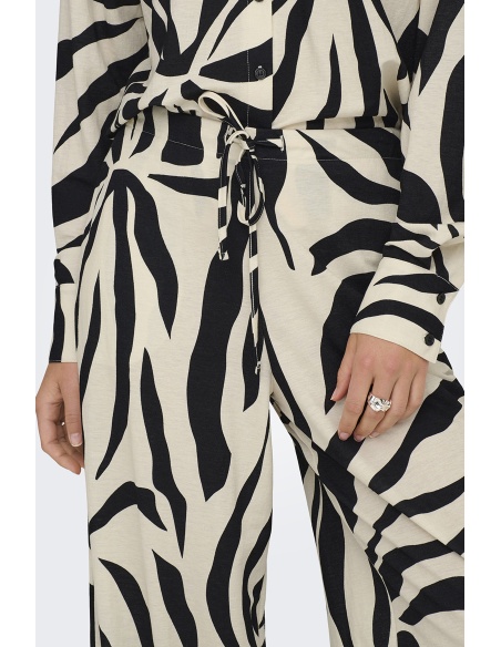 Pantalon Ecru Noir ONLSAKURA