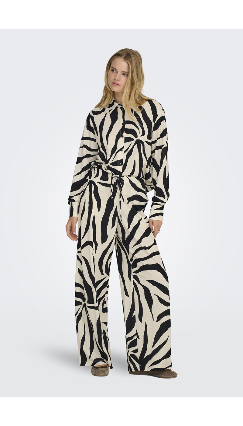 Pantalon Ecru Noir ONLSAKURA