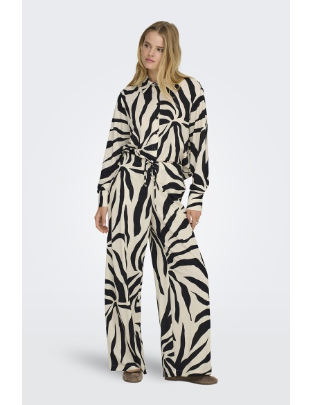 Pantalon Ecru Noir ONLSAKURA