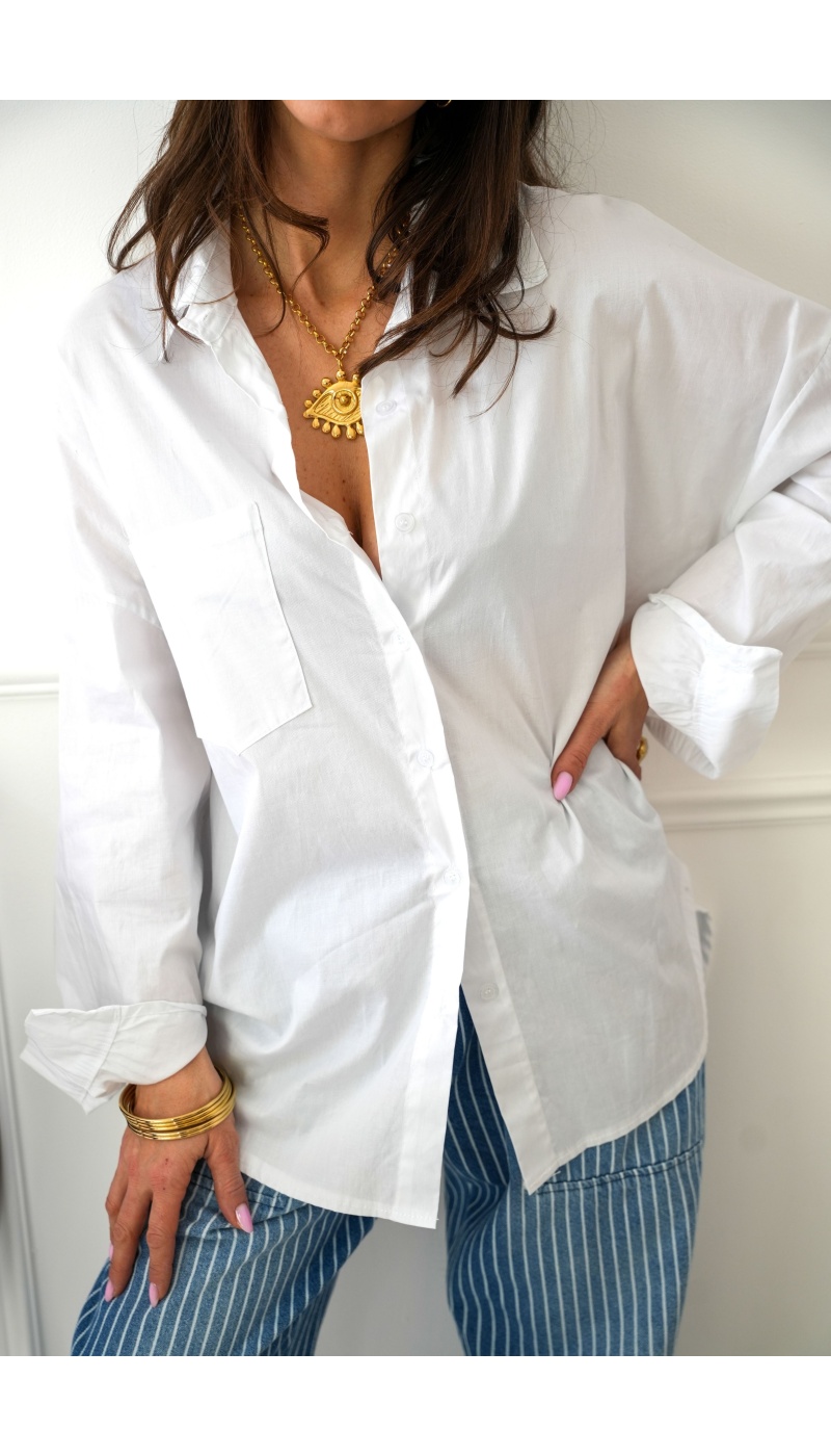 Chemisier Oversize Blanc JULIE