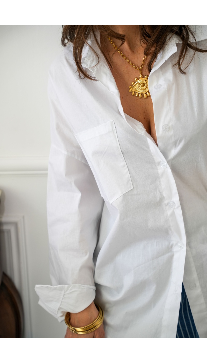 Chemisier Oversize Blanc JULIE