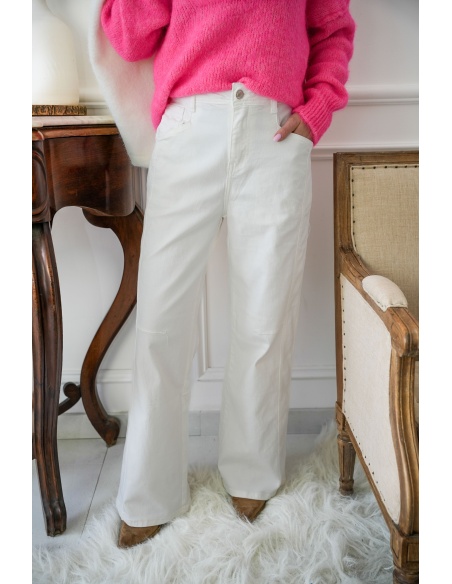 new2000  ECRU PANTALON FEMME