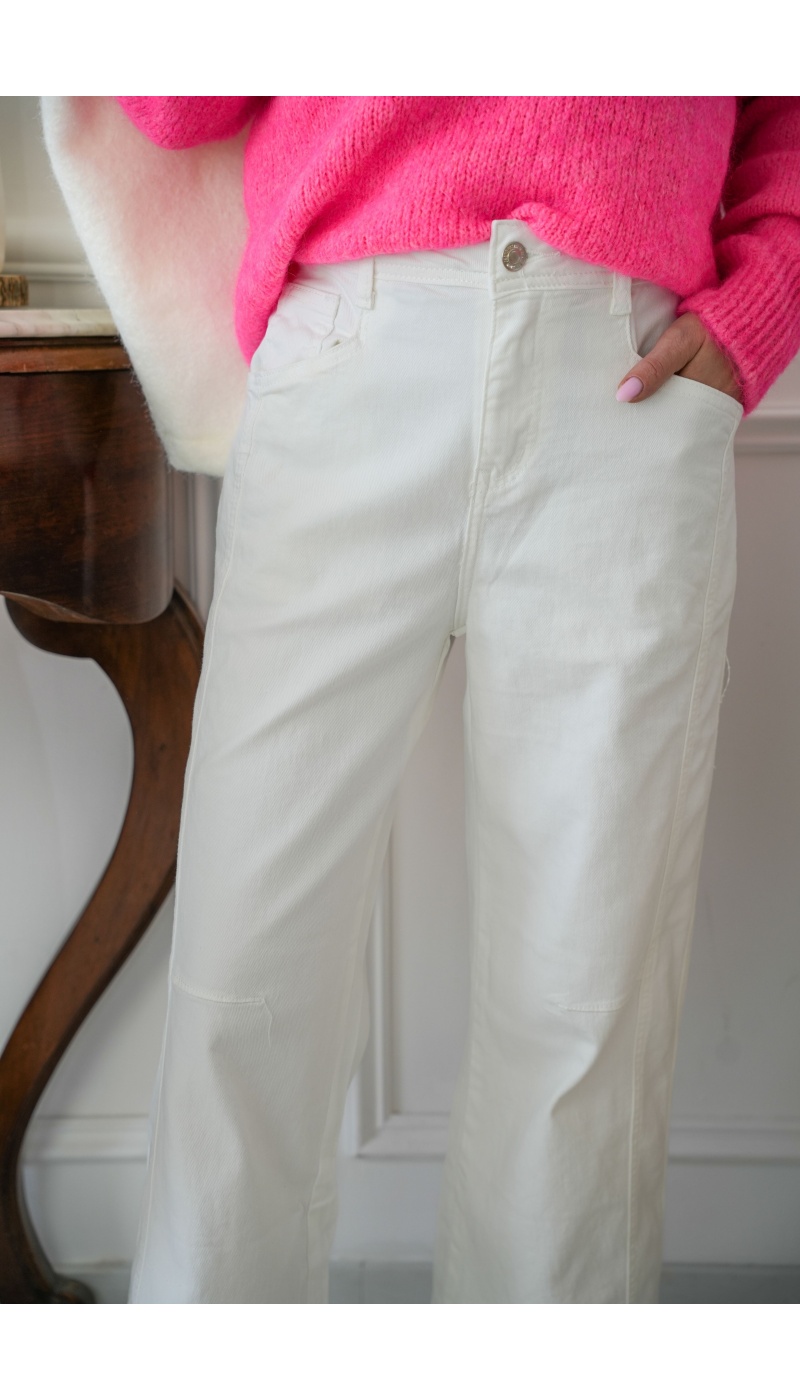 new2000  ECRU PANTALON FEMME