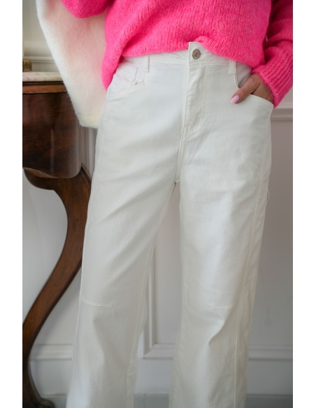 new2000  ECRU PANTALON FEMME