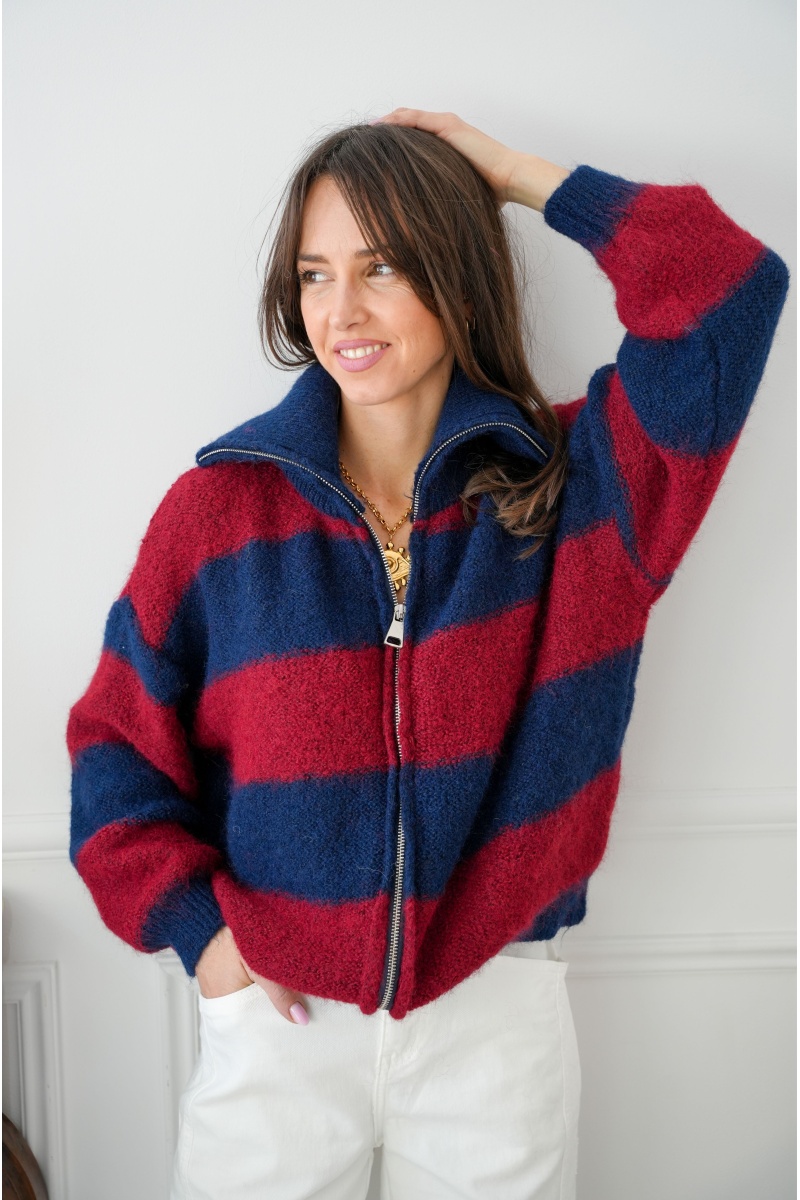 sas lovika ROUGE MARINE GILET FEMME