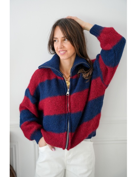 sas lovika ROUGE MARINE GILET FEMME