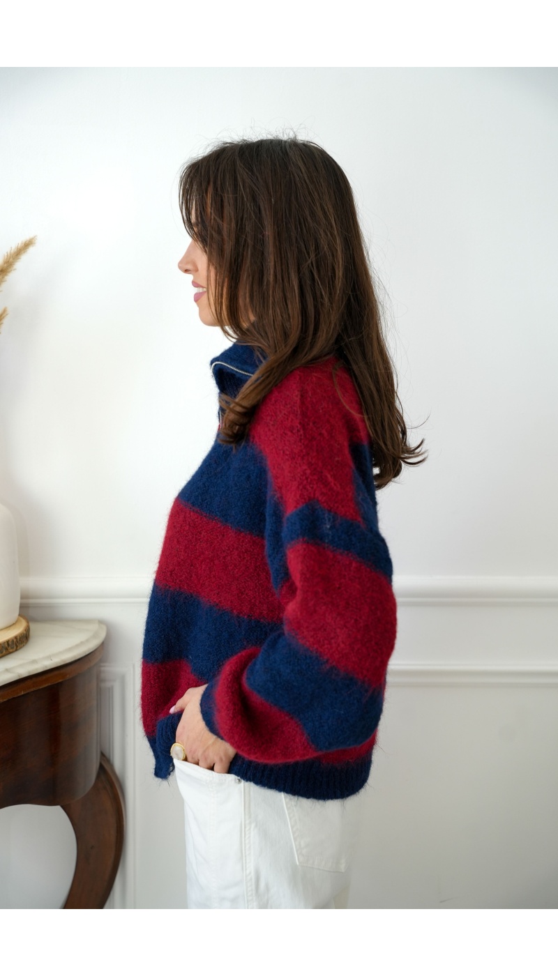 Gilet Rayé Marine LOLA