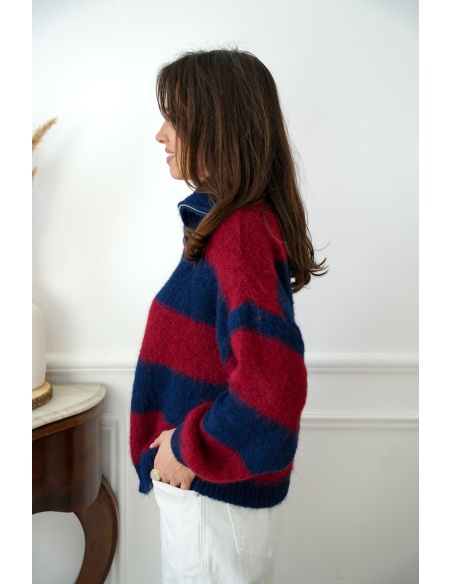 Gilet Rayé Marine LOLA