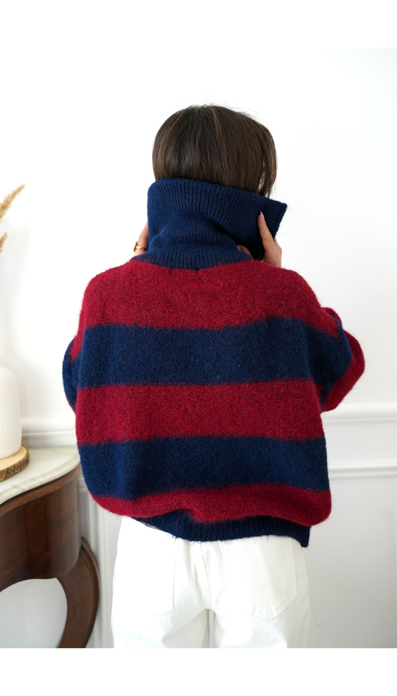 Gilet Rayé Marine LOLA