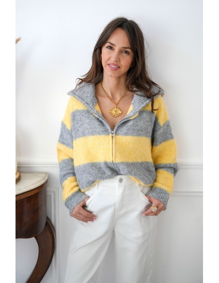 Gilet Rayé Jaune LOLA