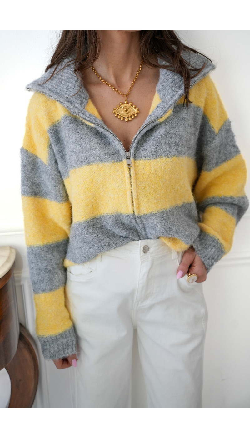 Gilet Rayé Jaune LOLA