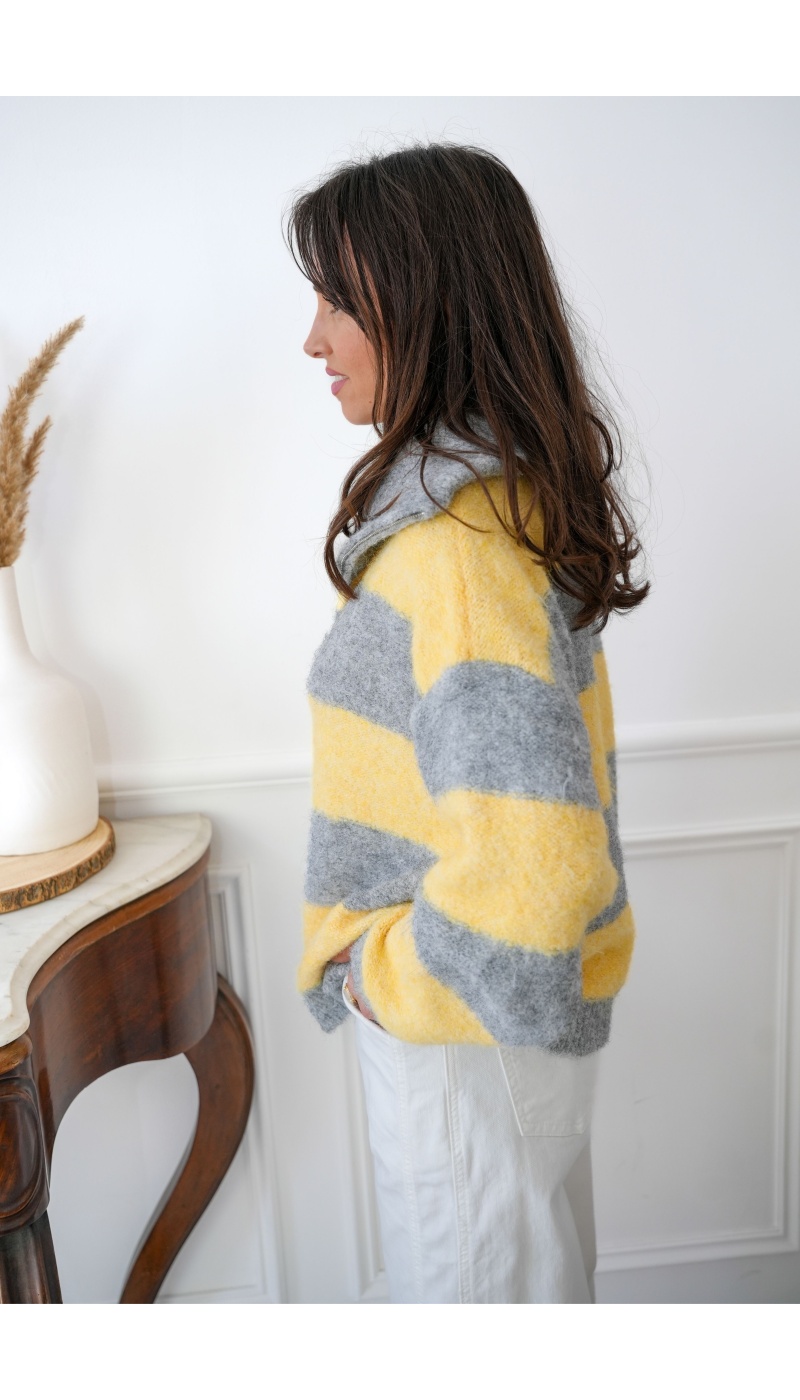 Gilet Rayé Jaune LOLA