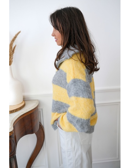 Gilet Rayé Jaune LOLA