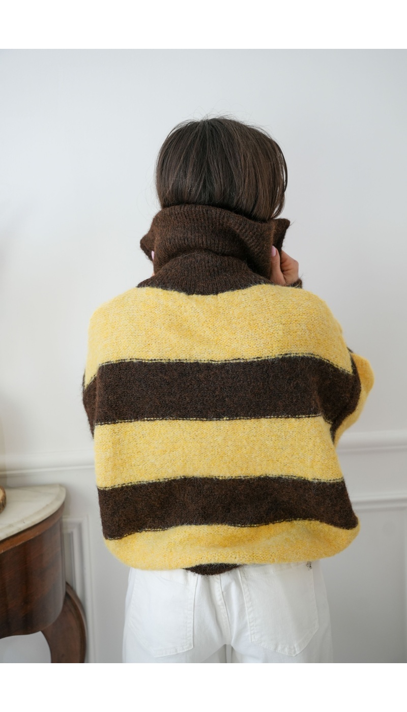 Gilet Rayé Chocolat LOLA