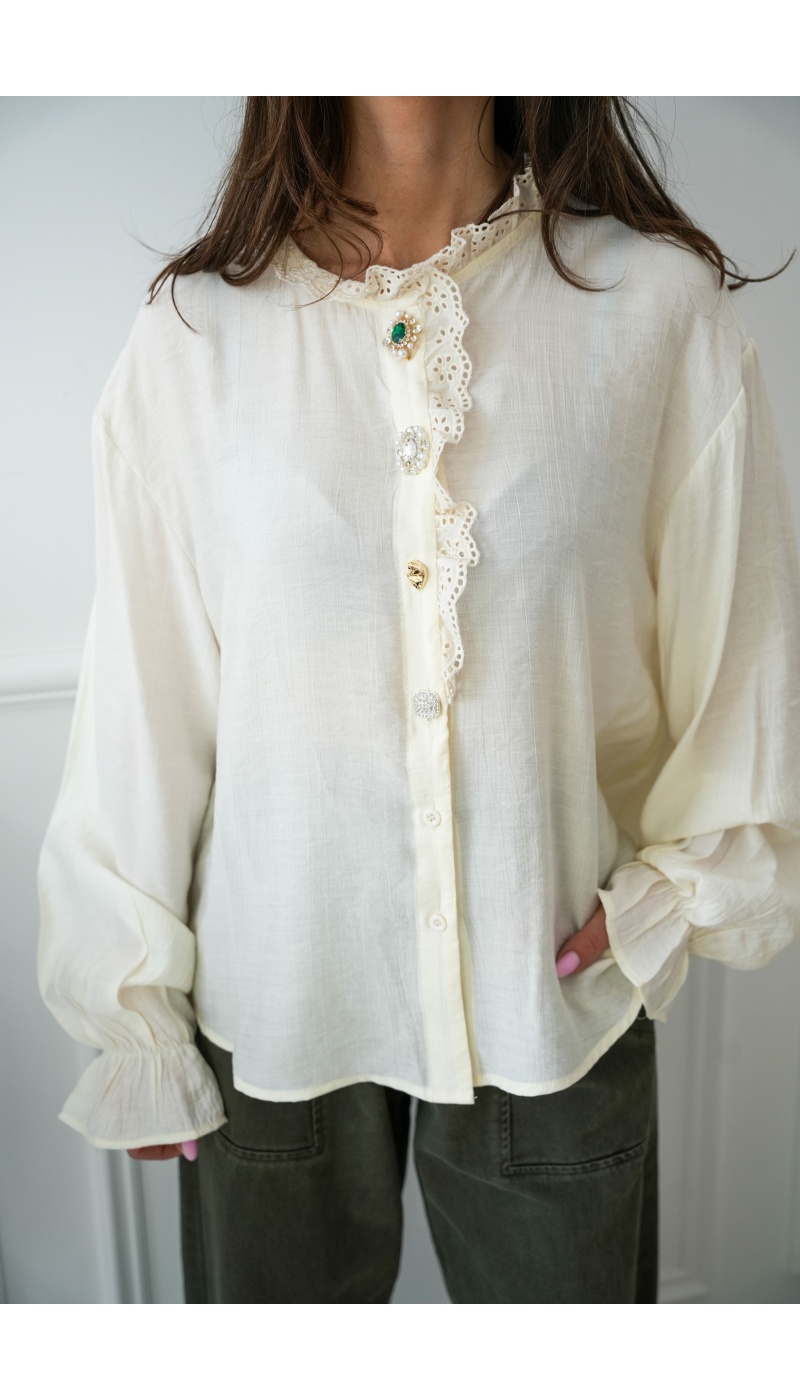 Lauremyx sarl BRODE ECRU CHEMISIER