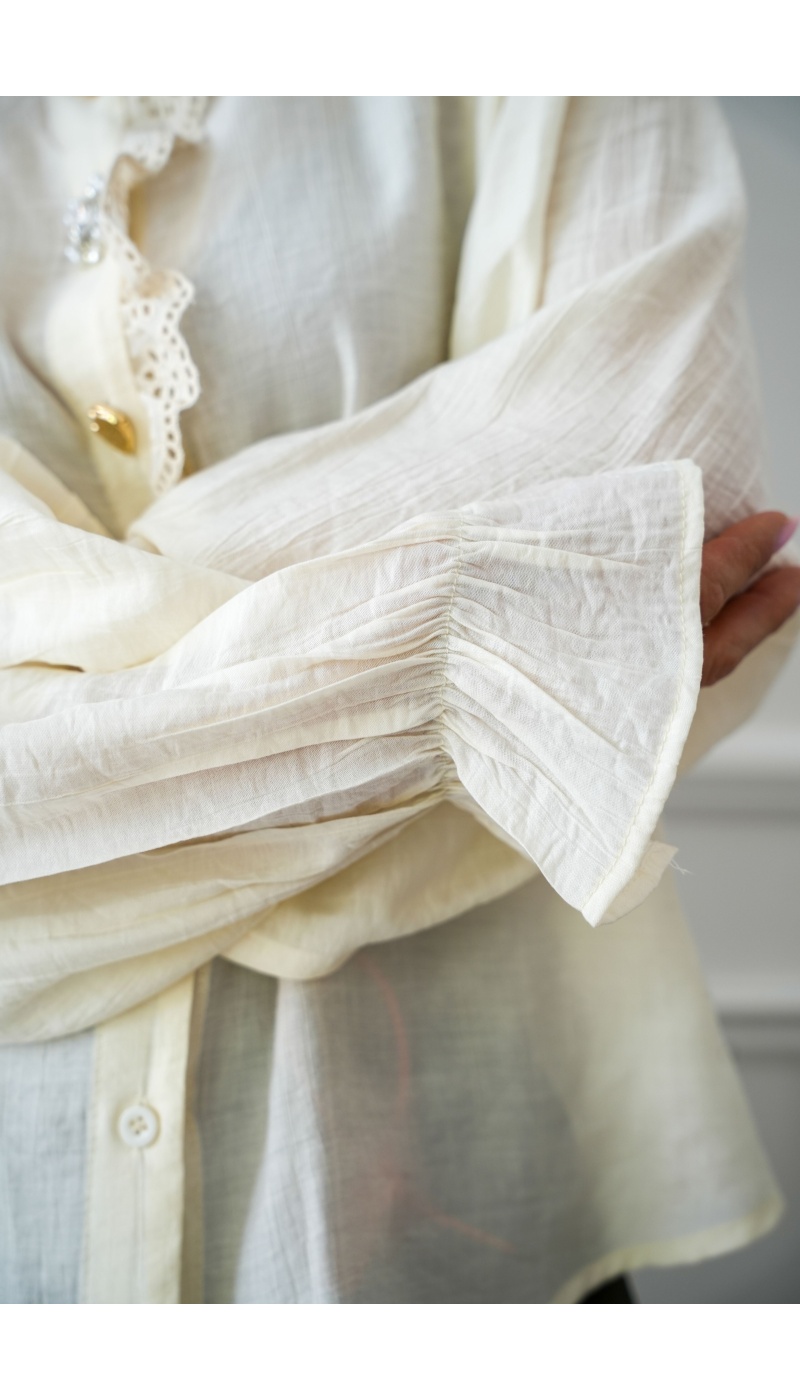 Chemisier Bijoux Ecru VALENTINE