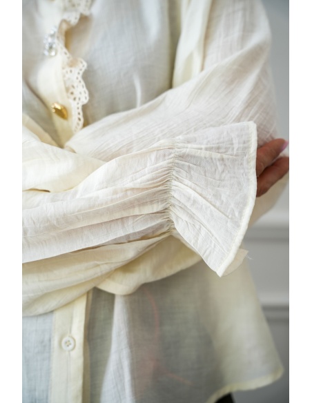 Lauremyx sarl BRODE ECRU CHEMISIER