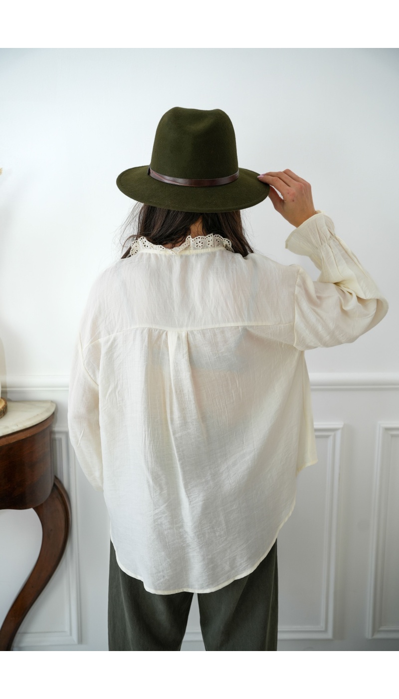 Lauremyx sarl BRODE ECRU CHEMISIER