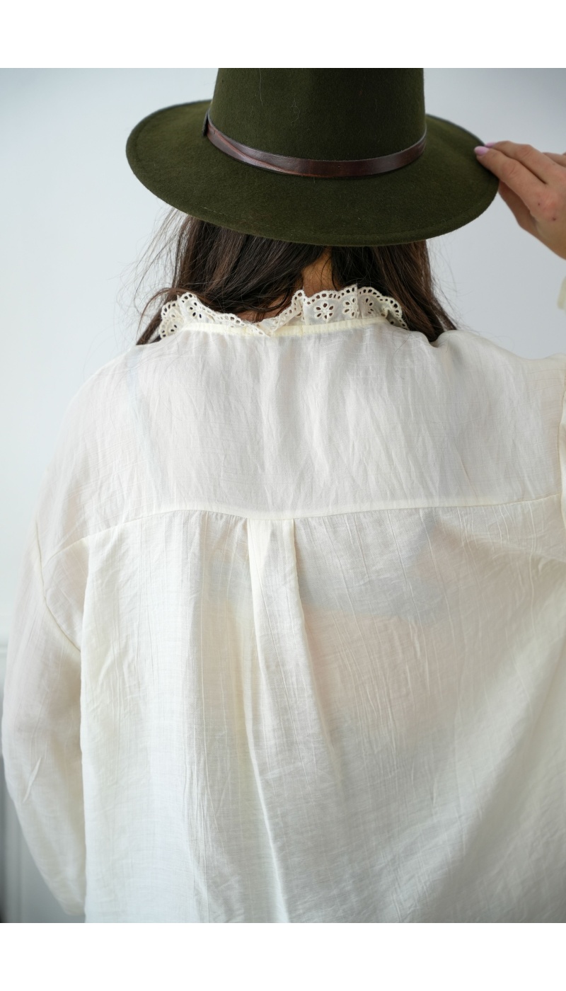 Lauremyx sarl BRODE ECRU CHEMISIER