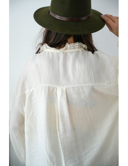 Chemisier Bijoux Ecru VALENTINE